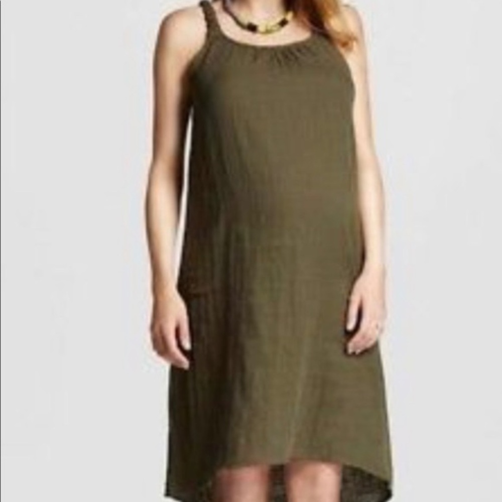Green CottonTank Dress